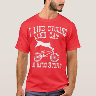 Camiseta Eu Gosto De Ciclismo E Gato Sarcástico Humor Intro