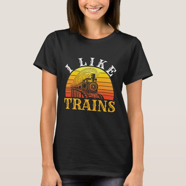 Camiseta Eu Gosto De Comboios Retro Comboio (Frente)