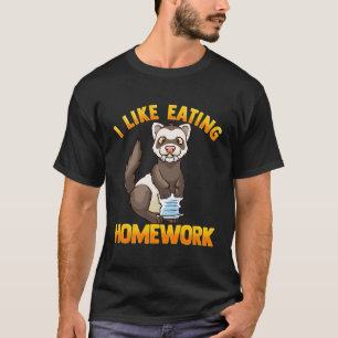 Camiseta Eu Gosto De Comer O Trabalho De Casa Pet Proprietá