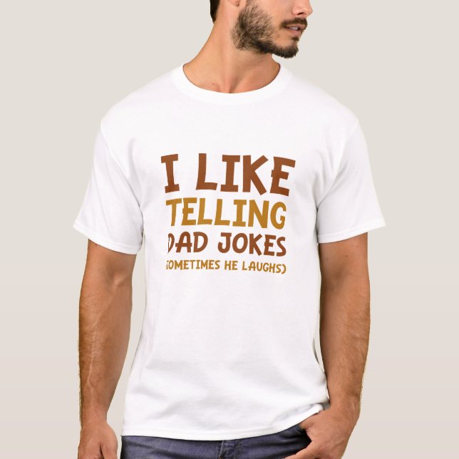 Camiseta Eu Gosto de Contar Piadas de Papai (Frente)