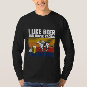 Camiseta Eu Gosto De Corrida De Cavalo E Roupa De Corrida D