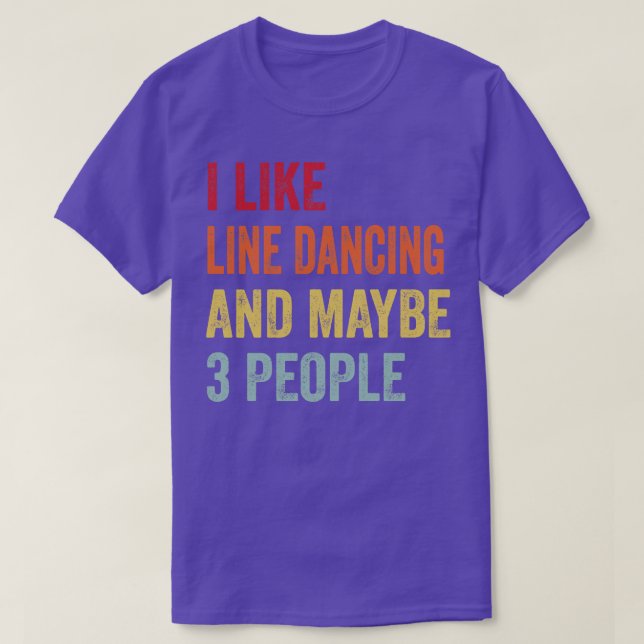 Camiseta Eu Gosto De Dança De Linha Talvez 3 Pessoas (Frente do Design)