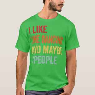 Camiseta Eu Gosto De Dança De Linha Talvez 3 Pessoas