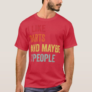 Camiseta Eu Gosto De Dardos Talvez 3 Pessoas