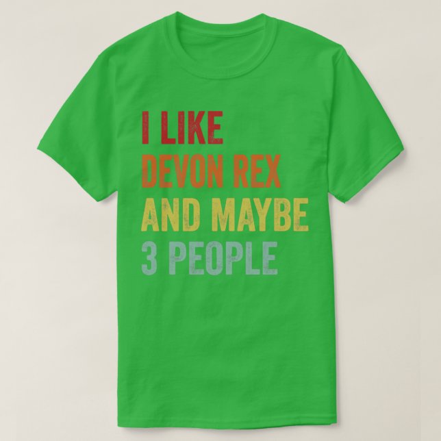 Camiseta Eu Gosto De Devon Rex Talvez 3 Pessoas Devon Rex L (Frente do Design)