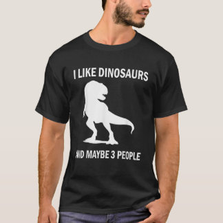 Camiseta Eu Gosto De Dinossauros Engraçados Em T Rex Sobres