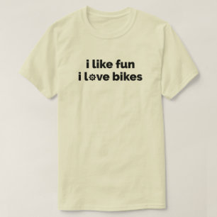 Camiseta Eu Gosto de Diversão Eu Amo Bicicletas