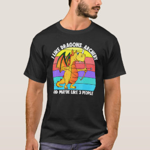 Camiseta Eu Gosto De Dragões Archery E Talvez De Três Crian