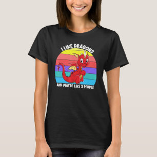 Camiseta Eu Gosto De Dragões E Talvez De Três Crianças Pess