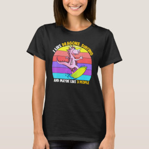 Camiseta Eu Gosto De Dragões Surfando Talvez 3 Crianças Pes