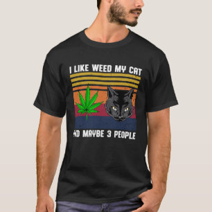 Camiseta eu gosto de erva e talvez três pessoas