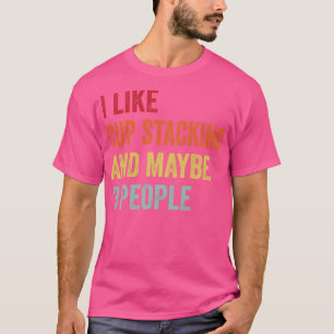 Camiseta Eu Gosto De Estacas De Taça Talvez 3 Pessoas