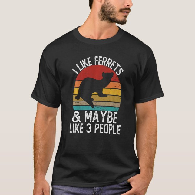 Camiseta Eu gosto de Ferrtes e talvez como três Pessoas de  (Frente)