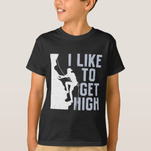 Camiseta Eu Gosto de Ficar Alto Escalador de Montanha Bould
