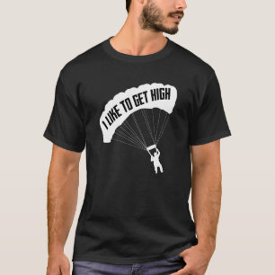 Camiseta Eu Gosto de Ficar Alto no Paraquedismo de Paraqued