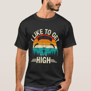 Camiseta Eu Gosto de Ficar Alto Paraquedista Paraquedismo