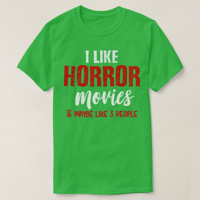 Camiseta Eu gosto de filmes de terror (Frente do Design)