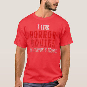 Camiseta Eu Gosto de Filmes de Terror Roupas Confortáveis E