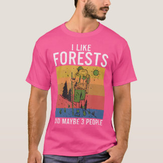 Camiseta Eu Gosto De Florestas E Talvez Três Pessoas De Ave