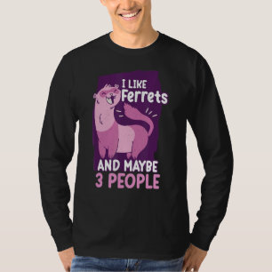 Camiseta Eu Gosto De Furões E Talvez De Três Pessoas Ferret
