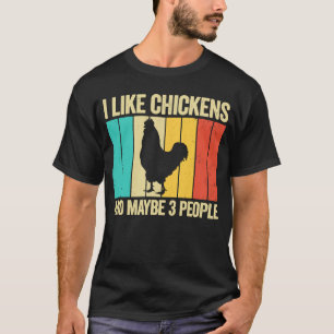 Camiseta Eu Gosto de Galinhas E Talvez 3 Pessoas Criem Gali