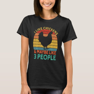 Camiseta Eu Gosto de Galinhas E Talvez Goste de 3 Pessoas F