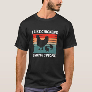 Camiseta Eu Gosto de Galinhas Talvez 3 Pessoas Amante de Ga
