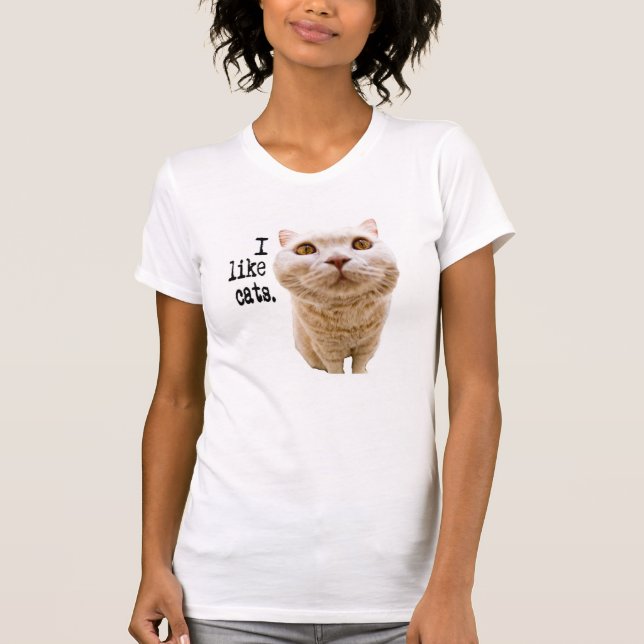 Camiseta Eu gosto de gatos (Frente)