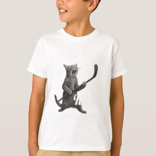 Camiseta Eu Gosto de Gatos E Hóquei Talvez 3 Pessoas Hóquei