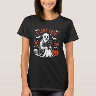Camiseta Eu Gosto de Gatos e Talvez 3 Pessoas, Boo Fantasma