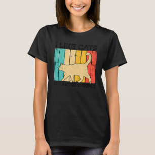 Camiseta Eu Gosto De Gatos E Talvez 3 Pessoas De Treinador 