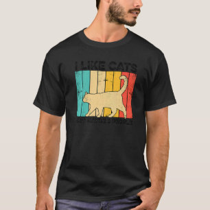 Camiseta Eu Gosto De Gatos E Talvez 3 Pessoas De Treinador 