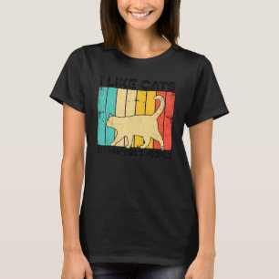 Camiseta Eu Gosto de Gatos E Talvez 3 Pessoas Treinador de 