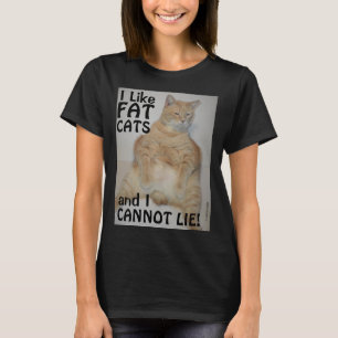 Camiseta Eu Gosto de Gatos Gordos e Não Posso Mentir! Camis