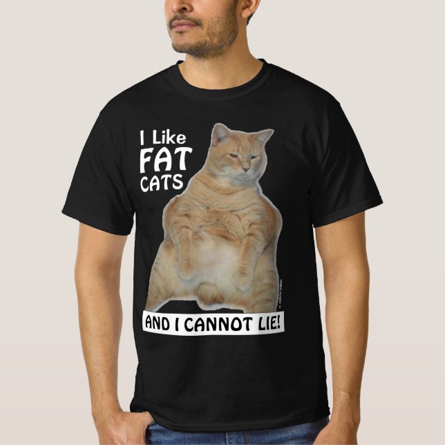 Camiseta Eu Gosto De Gatos Gordos E Não Posso Mentir! Camis (Frente)