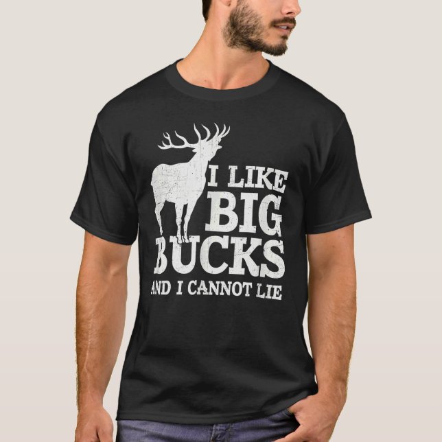 Camiseta Eu Gosto De Grandes Bolas E Não Posso Ie Deer Hunt (Frente)