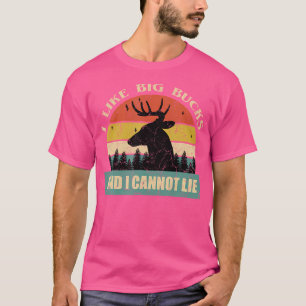 Camiseta Eu Gosto De Grandes Bucks Afastados Caçadores Engr