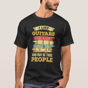 Camiseta Eu Gosto De Guitarras E Talvez Três Pessoas De Fon