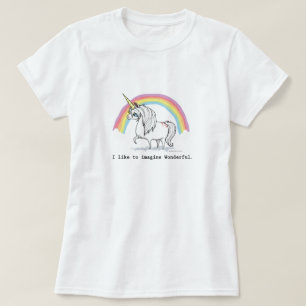 Camiseta Eu gosto de imaginar mulheres maravilhosas do