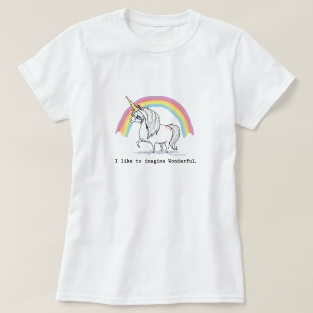 Camiseta Eu gosto de imaginar mulheres maravilhosas do (Frente do Design)