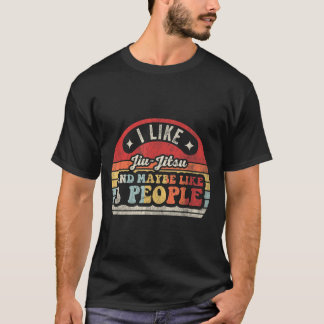 Camiseta Eu Gosto de Jiu-Jitsu e Talvez 3 Pessoas Engraçado