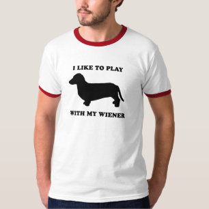 Camiseta Eu gosto de jogar com meu wiener