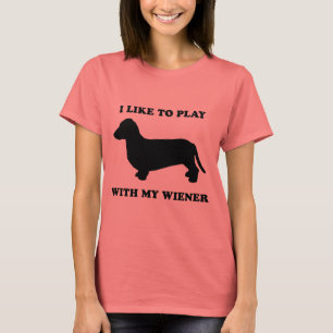 Camiseta Eu gosto de jogar com meu wiener