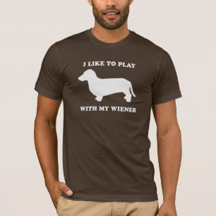 Camiseta Eu gosto de jogar com meu wiener