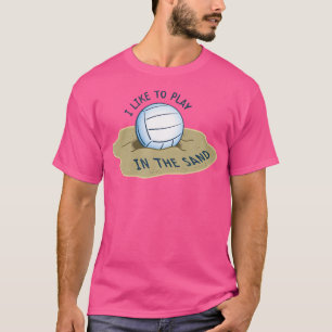 Camiseta Eu Gosto De Jogar No Voleibol De Areia Praia