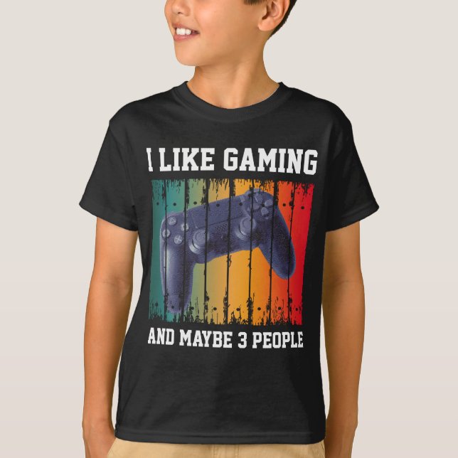 CAMISETA EU GOSTO DE JOGOS E TALVEZ 3 PESSOAS (Frente)