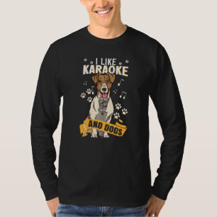Camiseta Eu Gosto De Karaoke E Cachorros Cachorro Cantor Ka