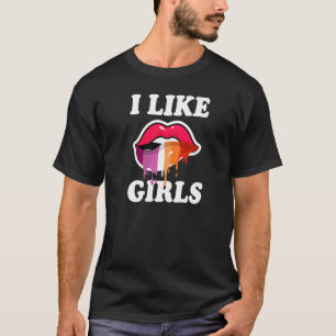 Camiseta Eu Gosto De Lábios Bonitos Lgbtq Orgulho Lésbica
