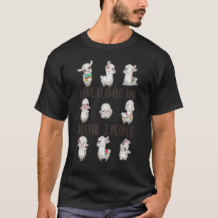 Camiseta Eu Gosto De Lhamas E Talvez 3 Pessoas Animal 4