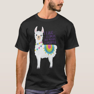 Camiseta Eu Gosto de Lhamas & Talvez 3 Pessoas Alpaca Tímid